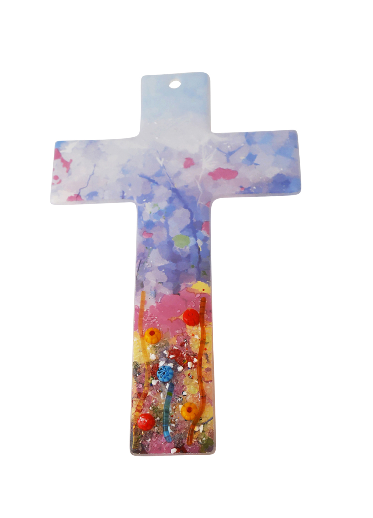 Glas-Kreuz - Murano & Blumen