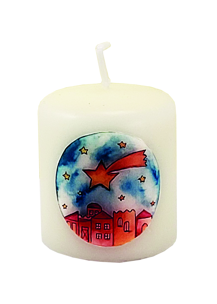 Weihnachts-Mini-Kerze – Stadt & Stern