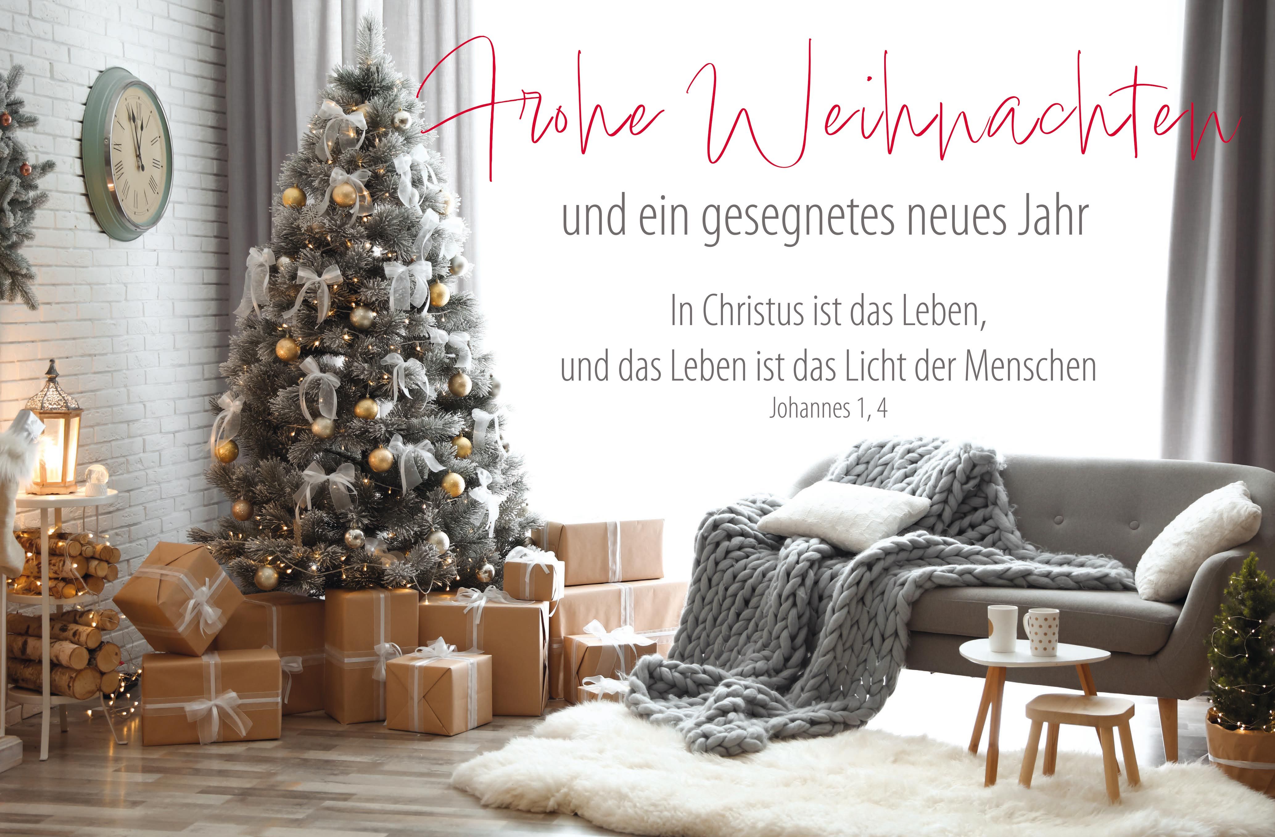 Karte zu Weihnachten  - In Christus ist das Leben…