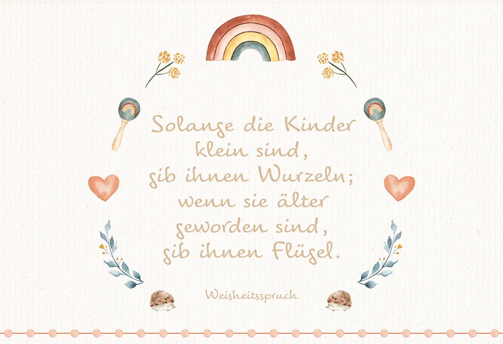 Karte zur Geburt - Solange die Kinder klein sind...