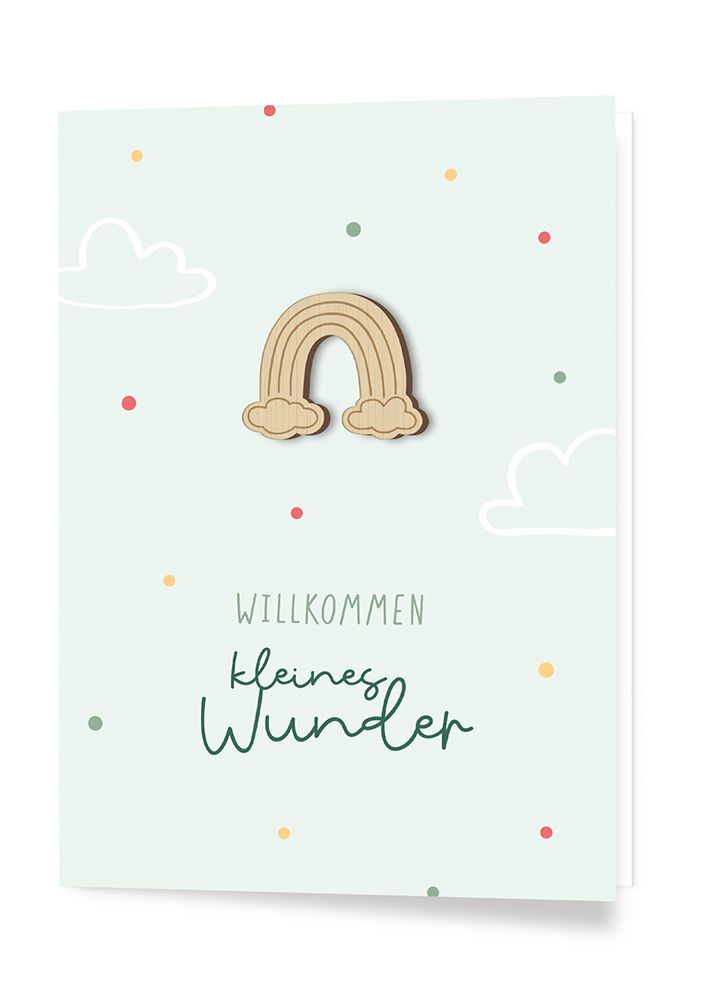 Karte zur Geburt – Willkommen kleines Wunder