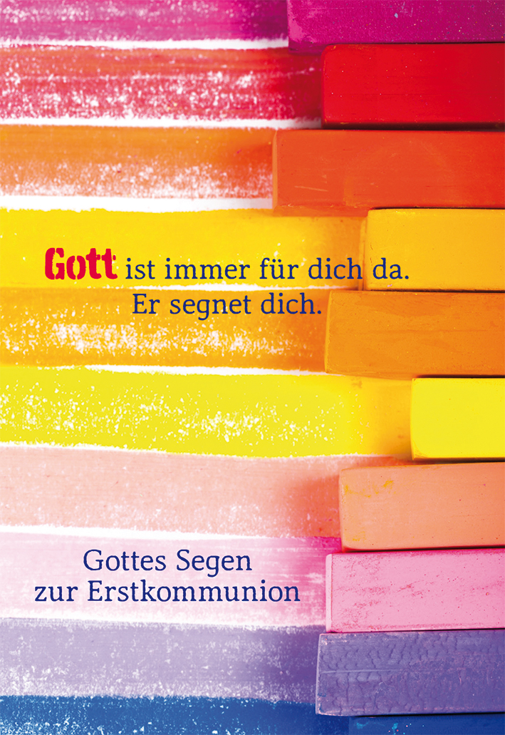 Karte zur Kommunion - Gott ist immer für dich da