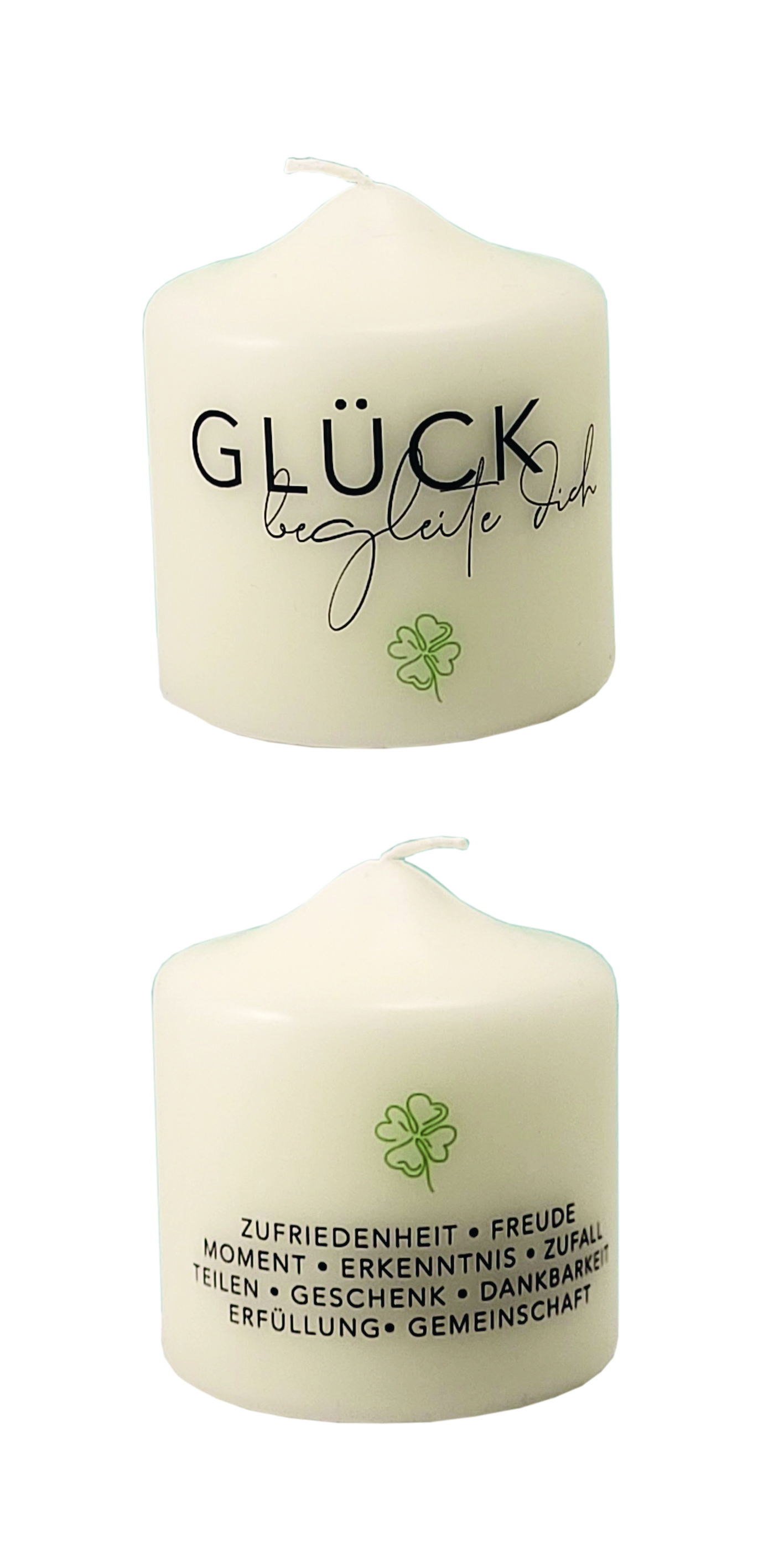 Kleine Tischkerze - Glück begleite Dich Kleine Tischkerze - Glück begleite Dich