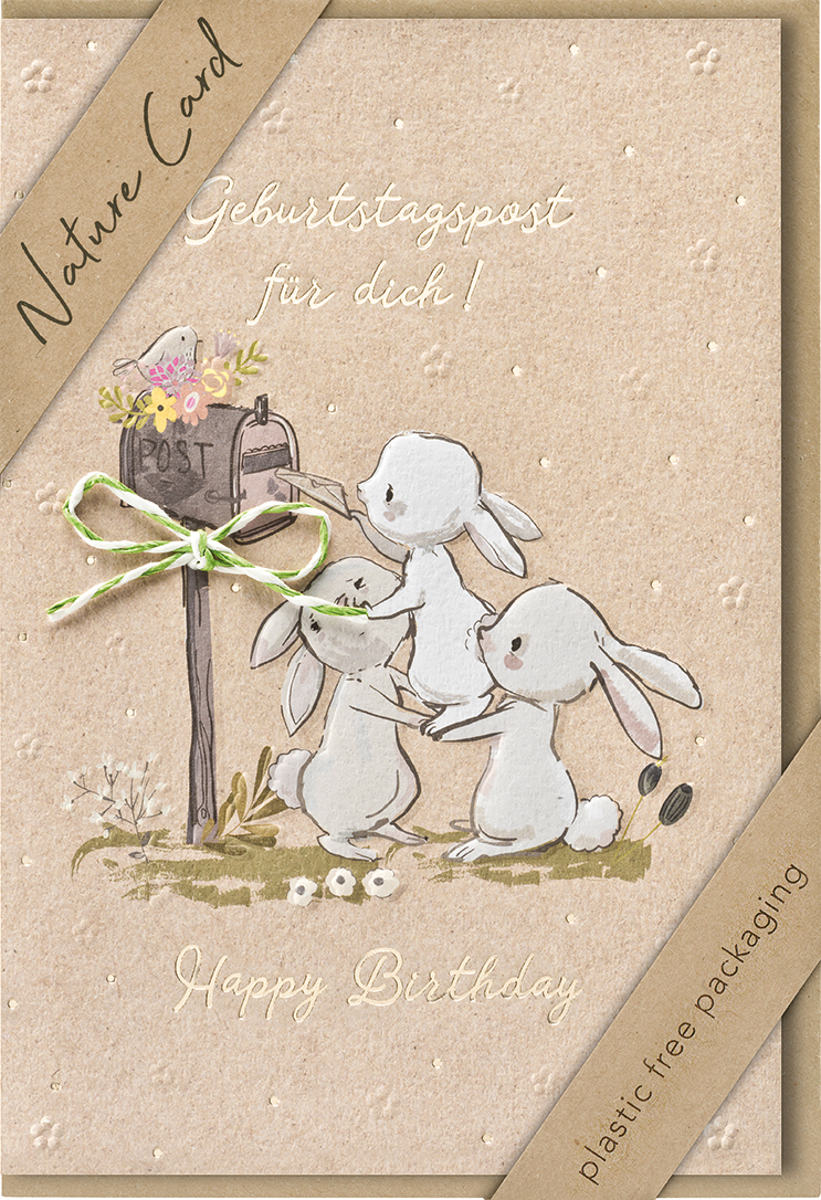 Geburtstagskarte - Post für dich & Hasen