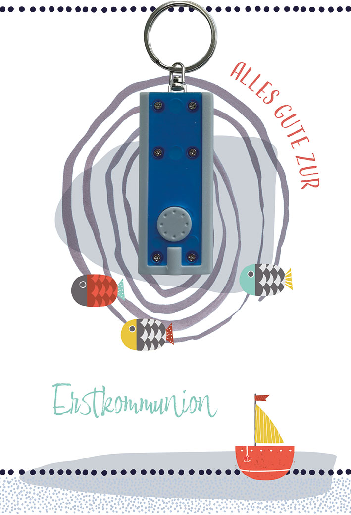 Karte zur Kommunion - Jesus ist dein Freund... & Taschenlampe