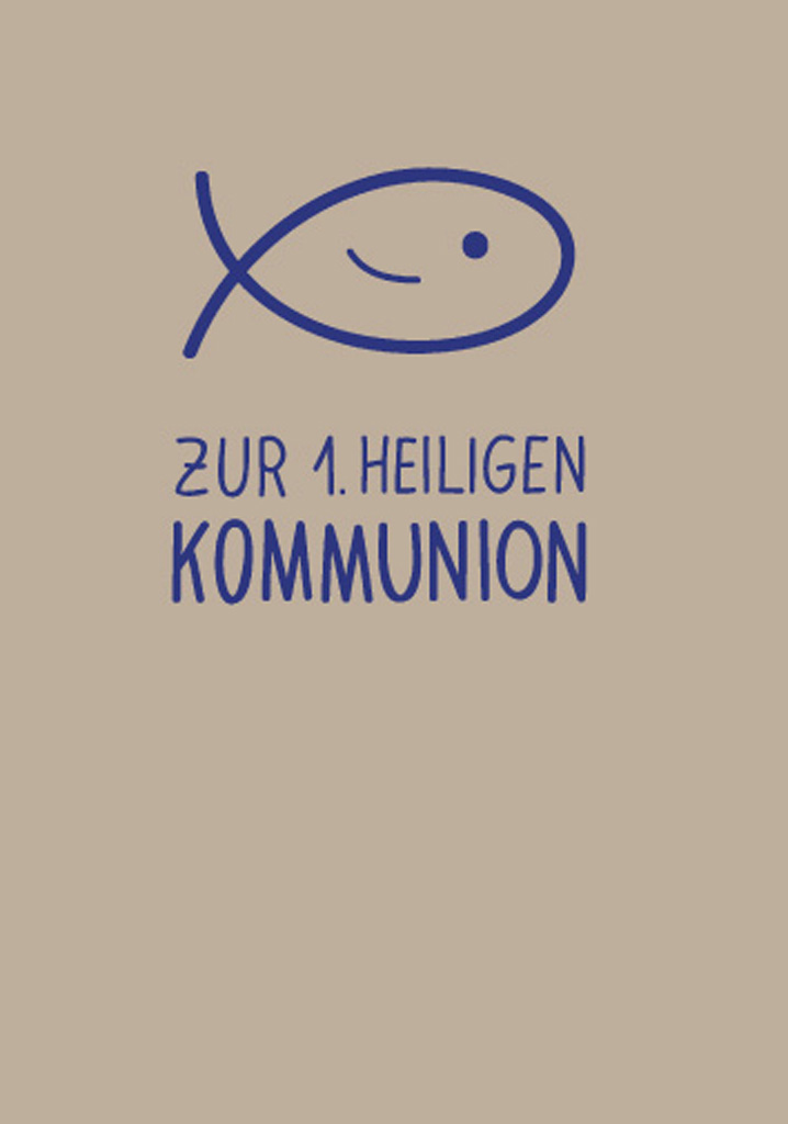 Kommunionkarte - Lächelnder Fisch