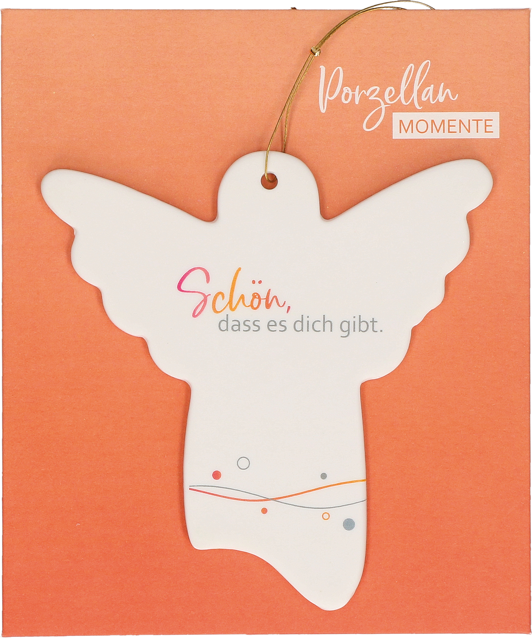 Engel-Anhänger - Schön, dass es dich gibt & Porzellan Engel-Anhänger - Schön, dass es dich gibt & Porzellan