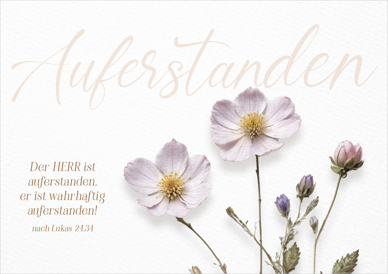 Osterkarte – Auferstanden