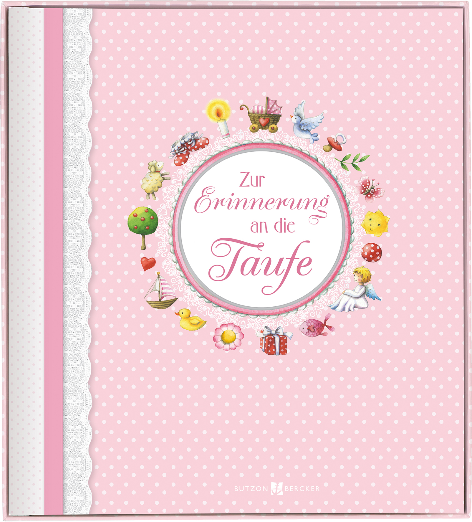 Geschenkbuch - Zur Erinnerung an die Taufe & Rosa