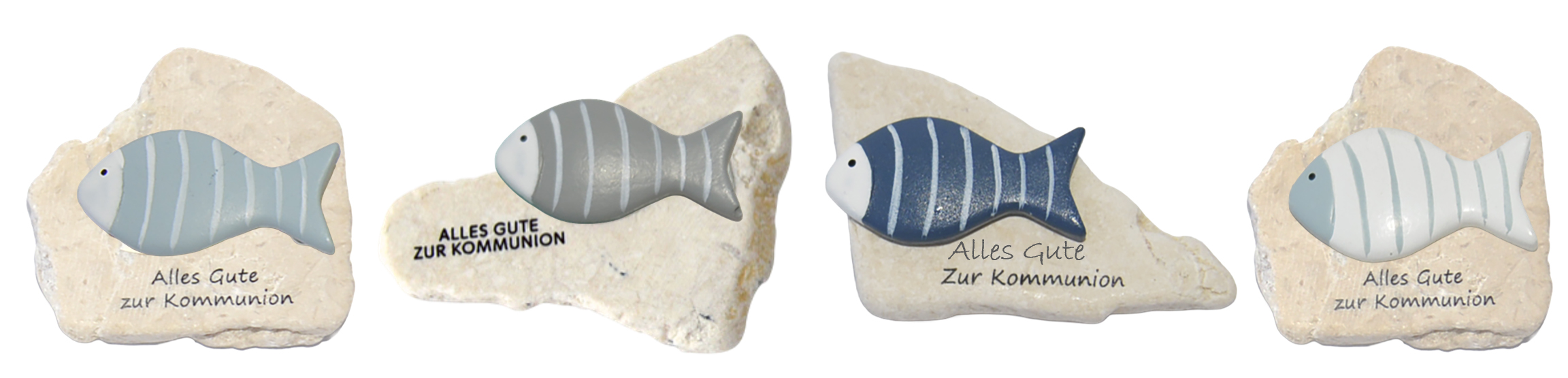 Deko-Stein zur Kommunion – Fisch & Naturstein