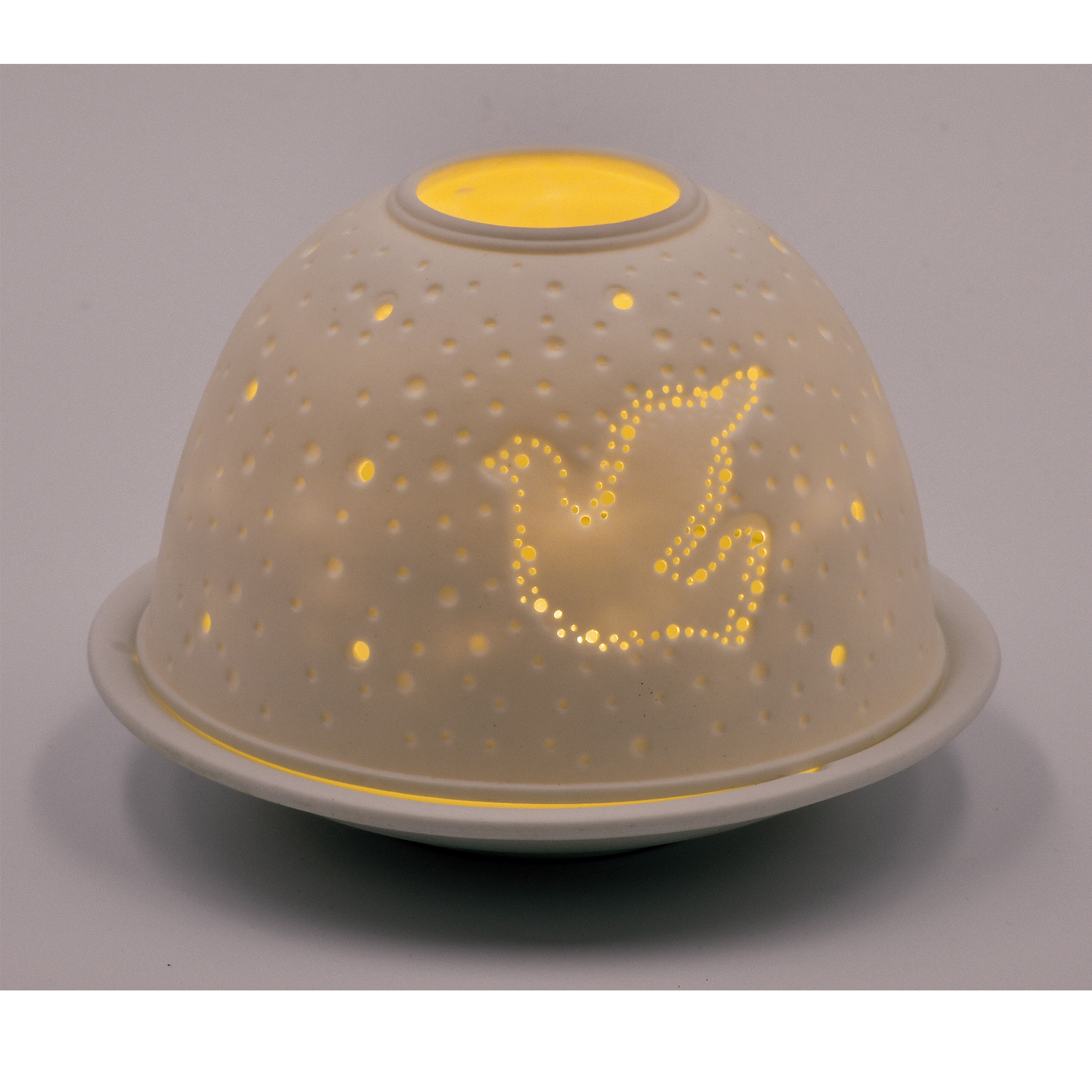 Windlicht - Taube & Porzellan Windlicht - Taube & Porzellan