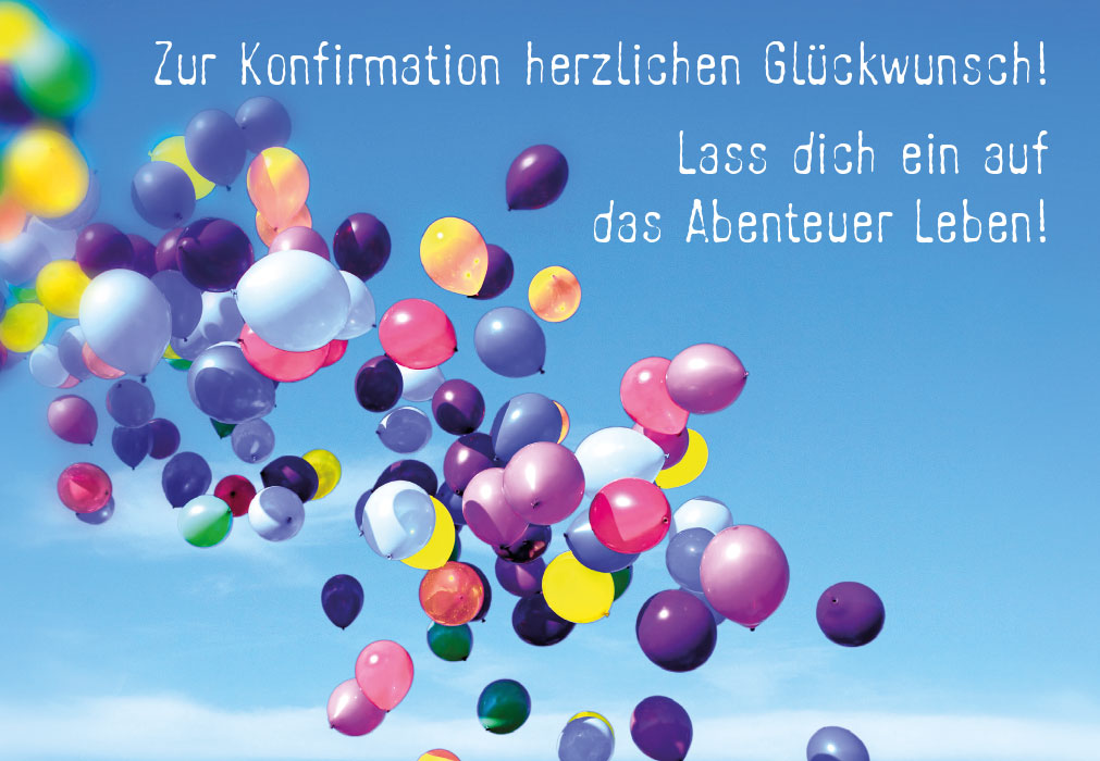 Karte zur Konfirmation - Abenteuer Leben Karte zur Konfirmation - Abenteuer Leben