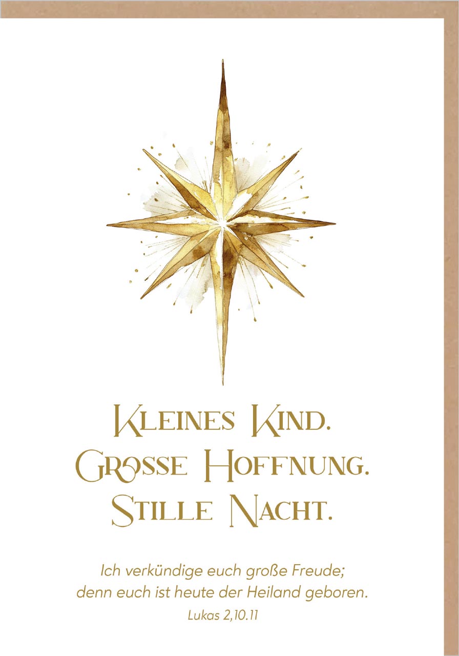 Karte zu Weihnachten – Ich verkünde ich euch große Freude…