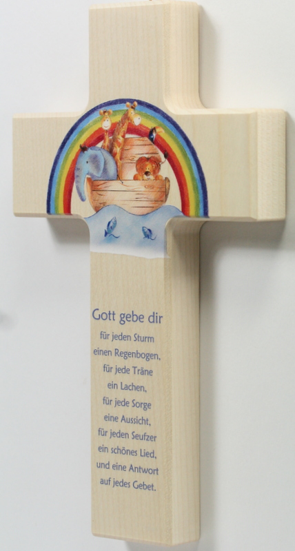 Kinderkreuz -  Arche Noah & Regenbogen