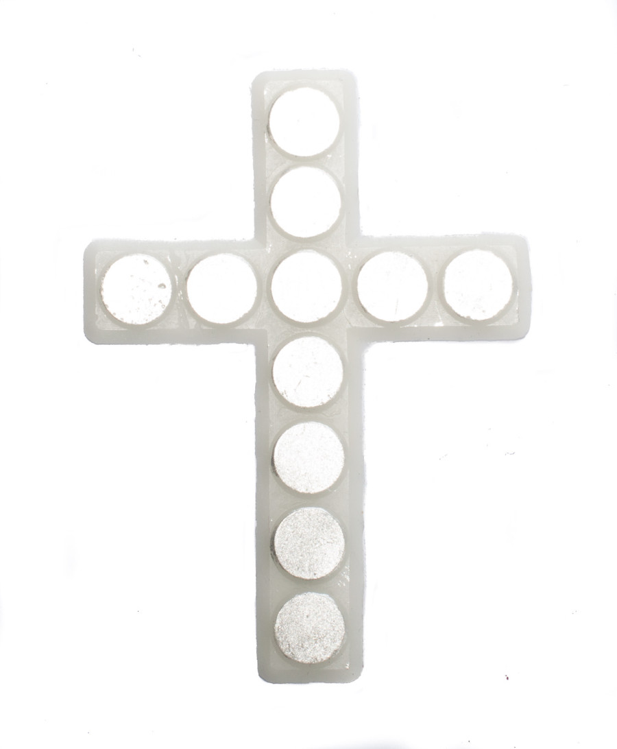 Wachssymbol - Kreuz mit Punkten