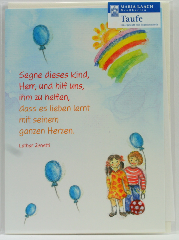 Karte zur Taufe - Segne dieses Kind Karte zur Taufe - Segne dieses Kind