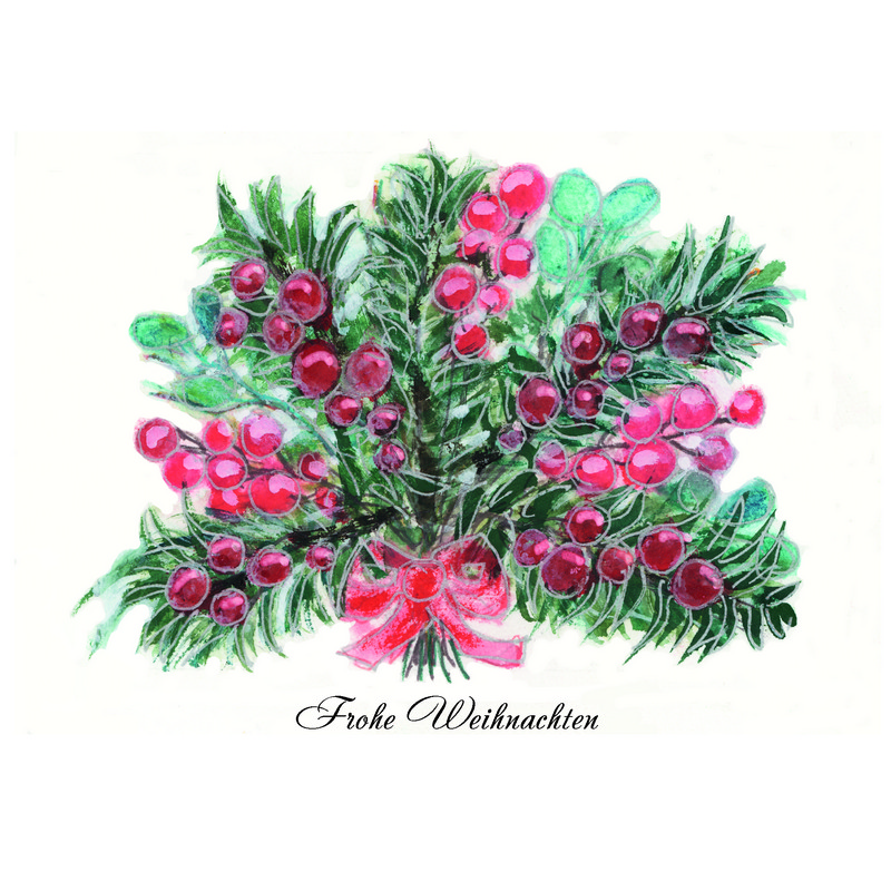 Weihnachtskarte - Frohe Weihnachten & Naturpapier