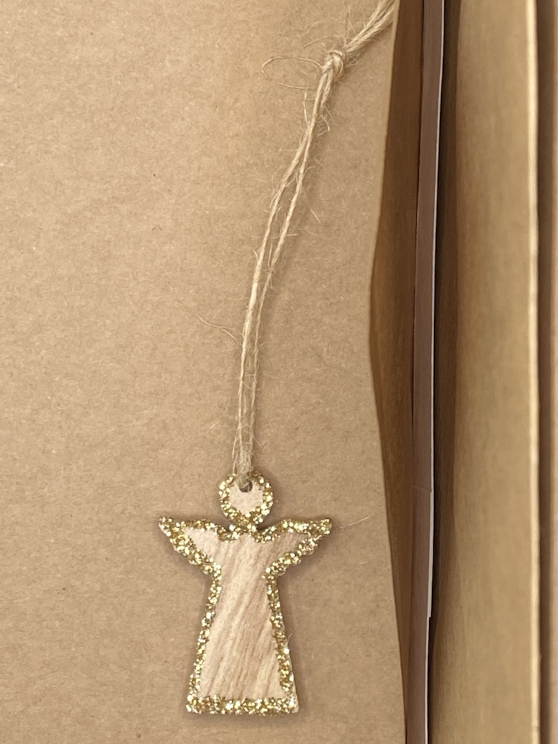 Karte zu Weihnachten - Friedvolle Weihnachten & Anhänger