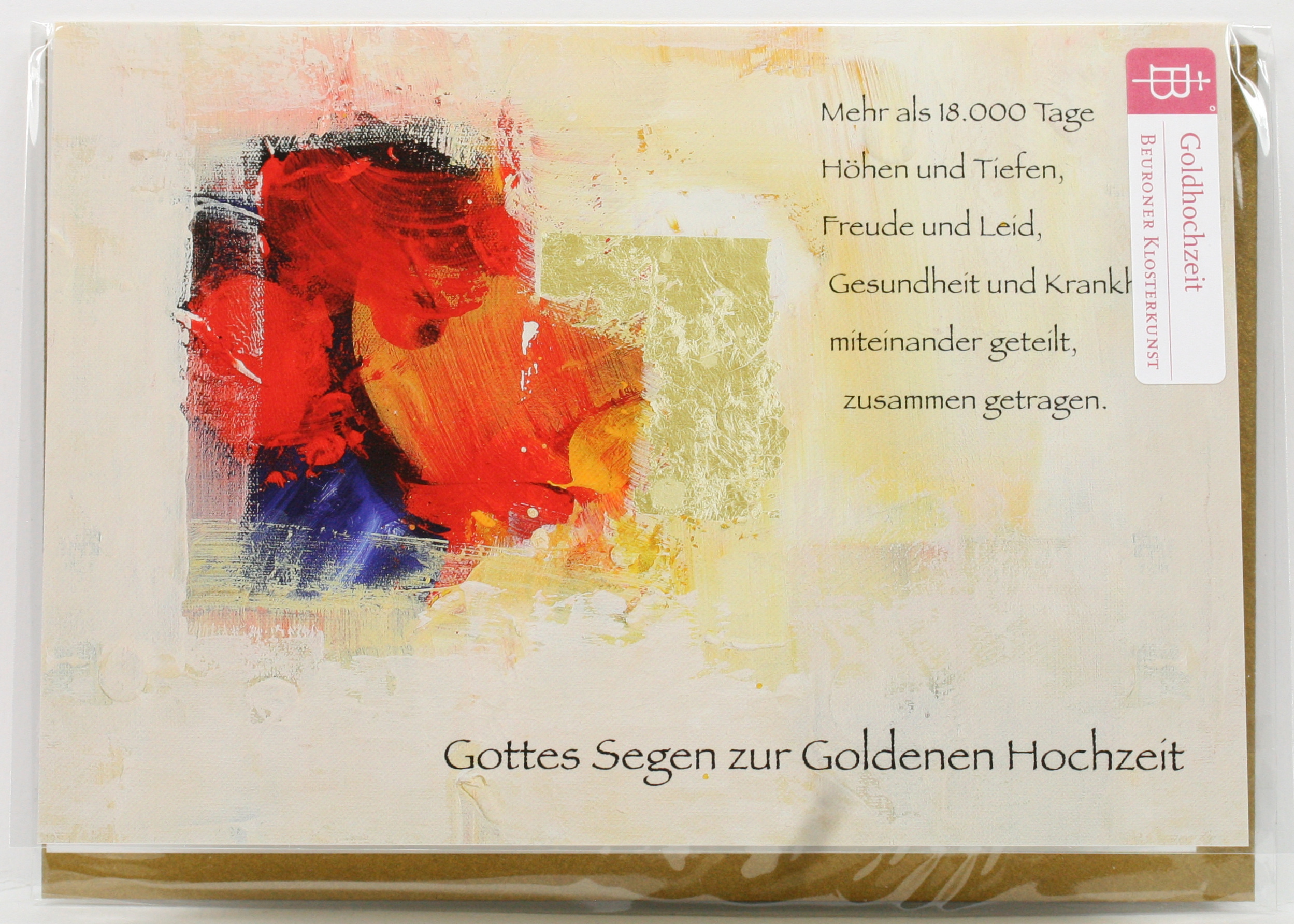 Goldhochzeitskarte - Miteinander geteilt & Zusammen getragen Goldhochzeitskarte - Miteinander geteilt & Zusammen getragen