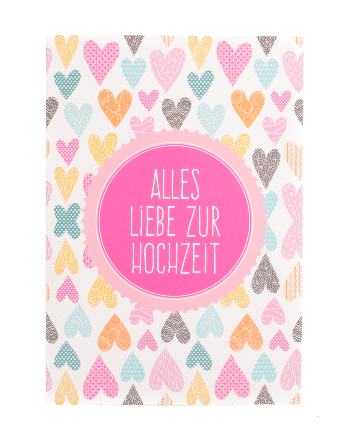 Karte zur Hochzeit - Herzen & Alles Liebe Karte zur Hochzeit - Herzen & Alles Liebe