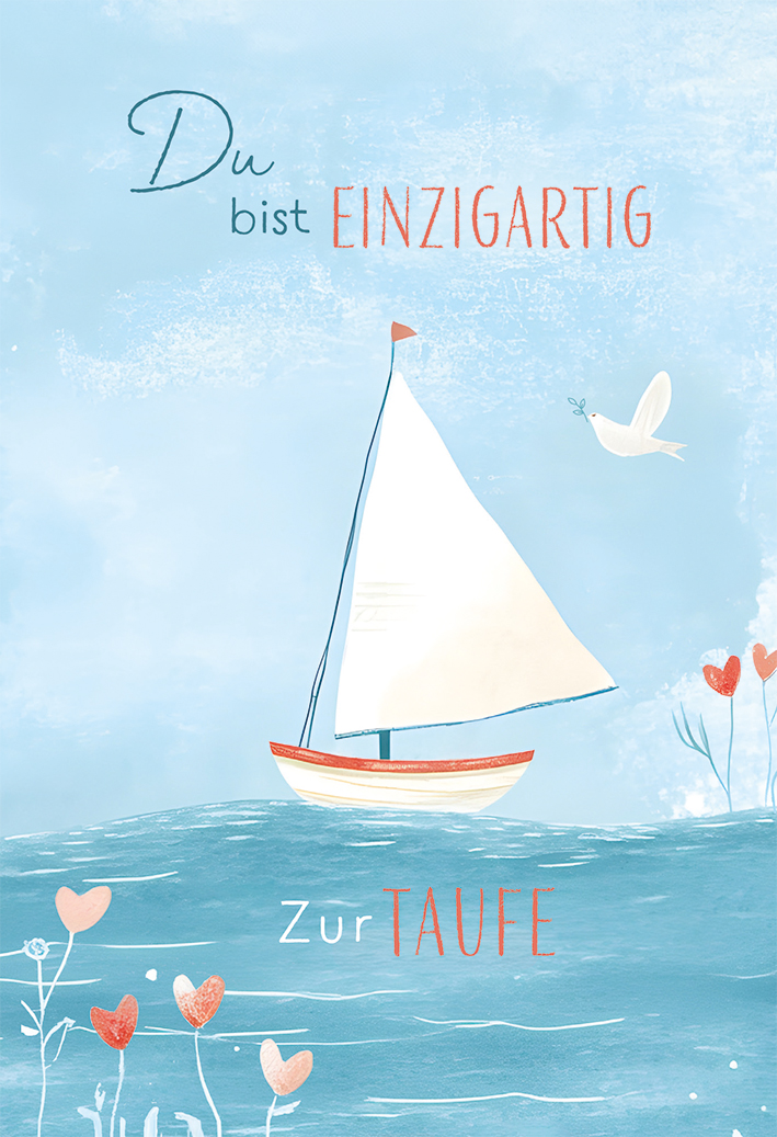 Karte zur Taufe – Du bist Einzigartig & Geldgeschenk