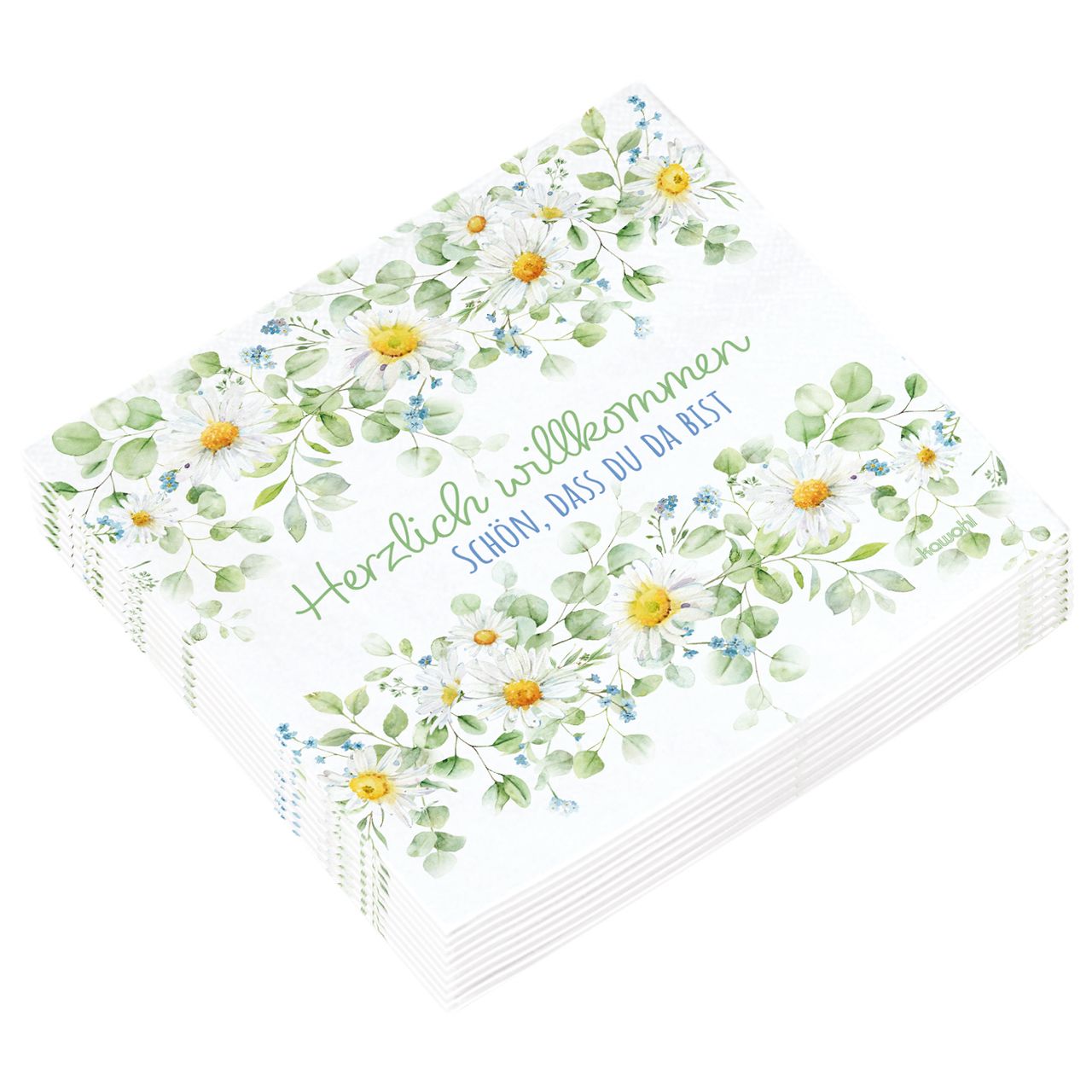 Servietten – Herzlich willkommen