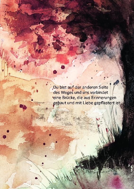 Karte zur Trauer – Du bist auf der anderen Seite… &  Naturpapier