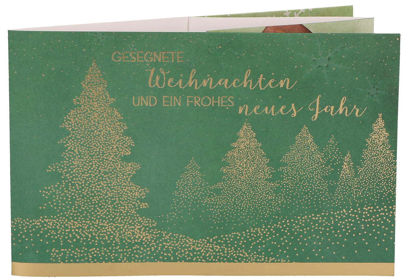 Teelichtkarte zu Weihnachten - Gesegnete Weihnachten & Grün