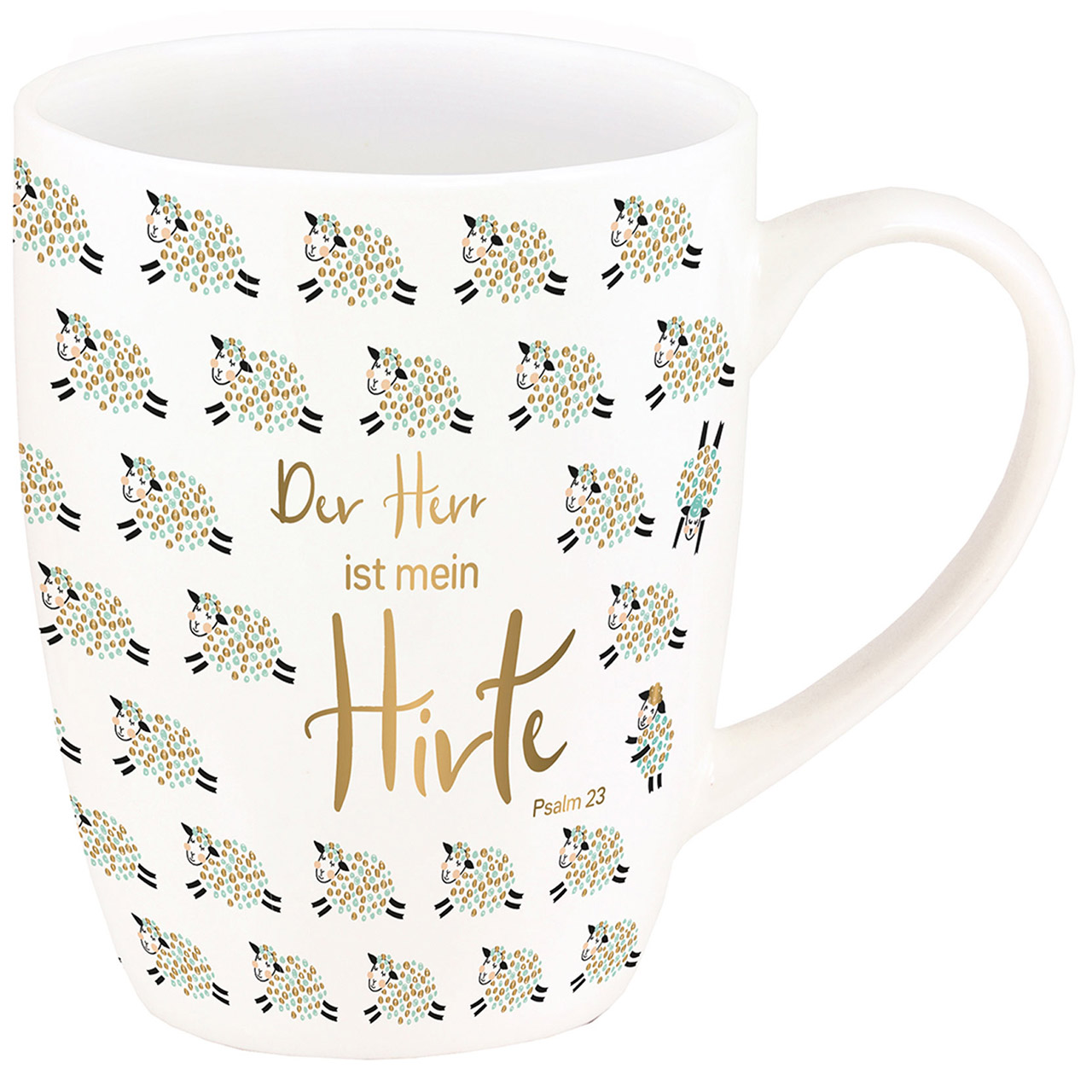 Tasse - Der Herr ist mein Hirte & Golddekor Tasse - Der Herr ist mein Hirte & Golddekor