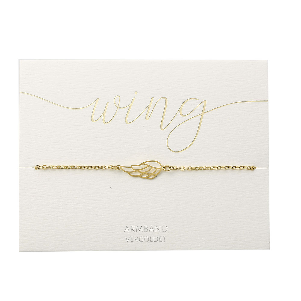 Symbol-Armband - Flügel & Vergoldet