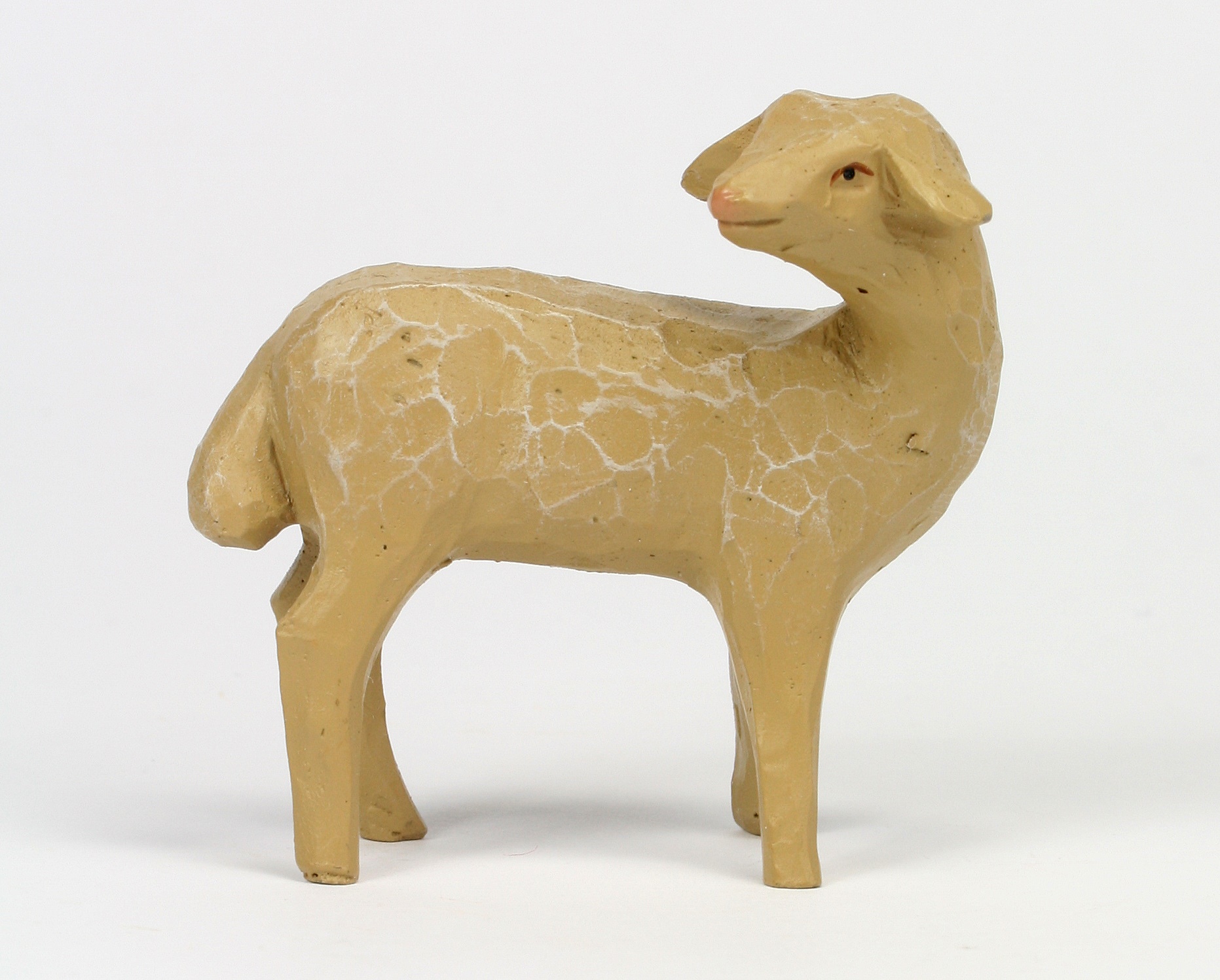 Gelenberg-Krippe - Schaf stehend umschauend - 18 cm