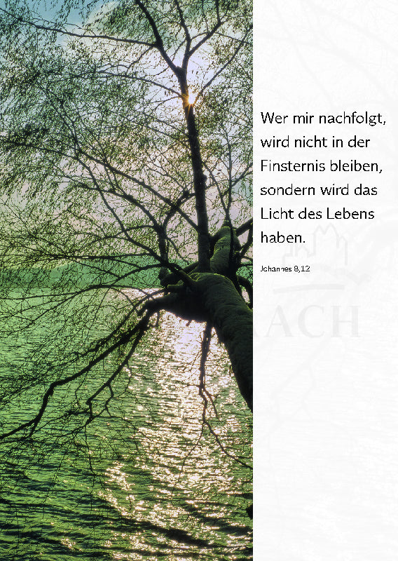 Trauerkarte – Wer mir nachfolgt, wird nicht…