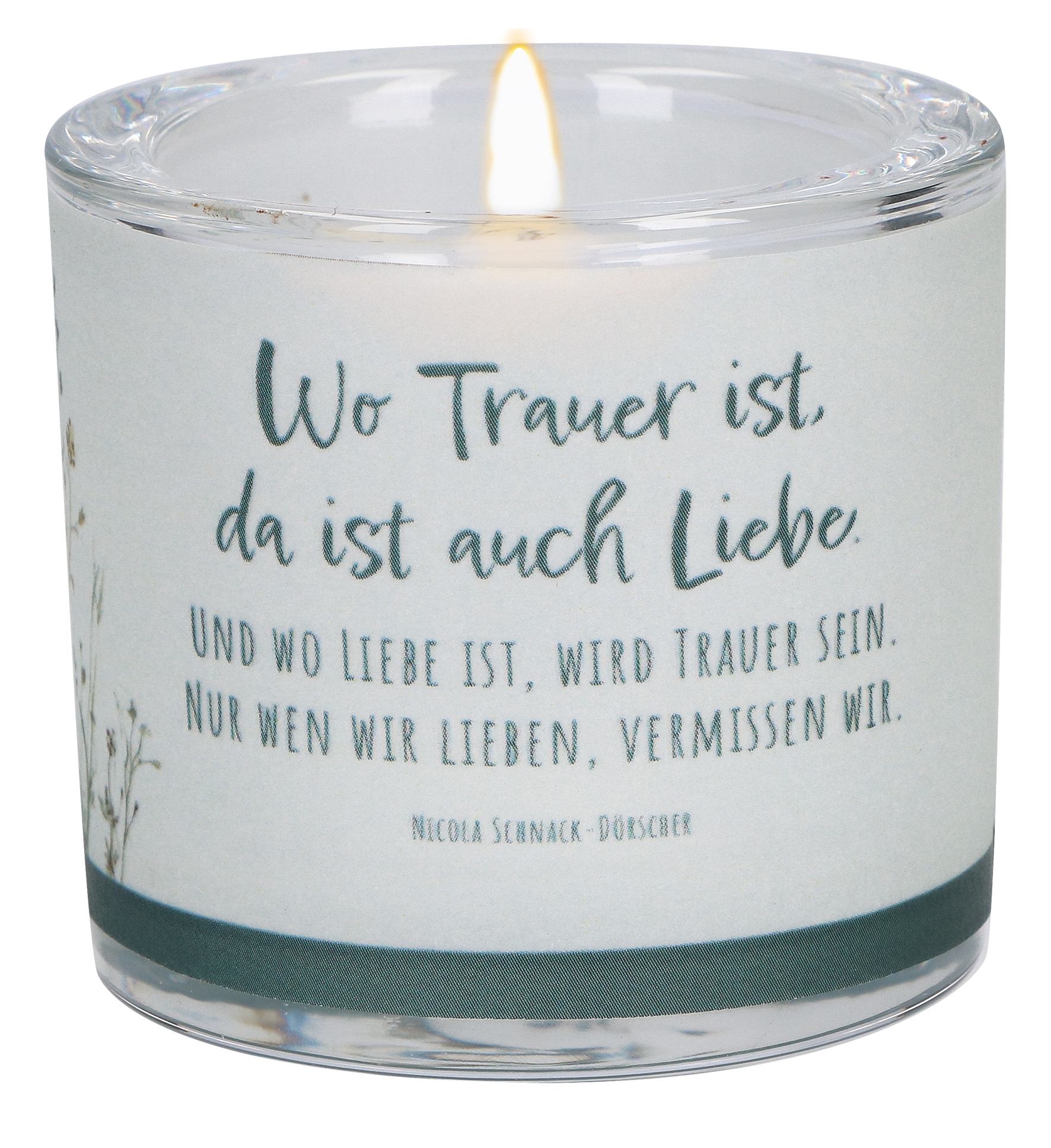 Glaswindlicht zur Trauer - Wo Trauer ist, da ist auch Liebe
