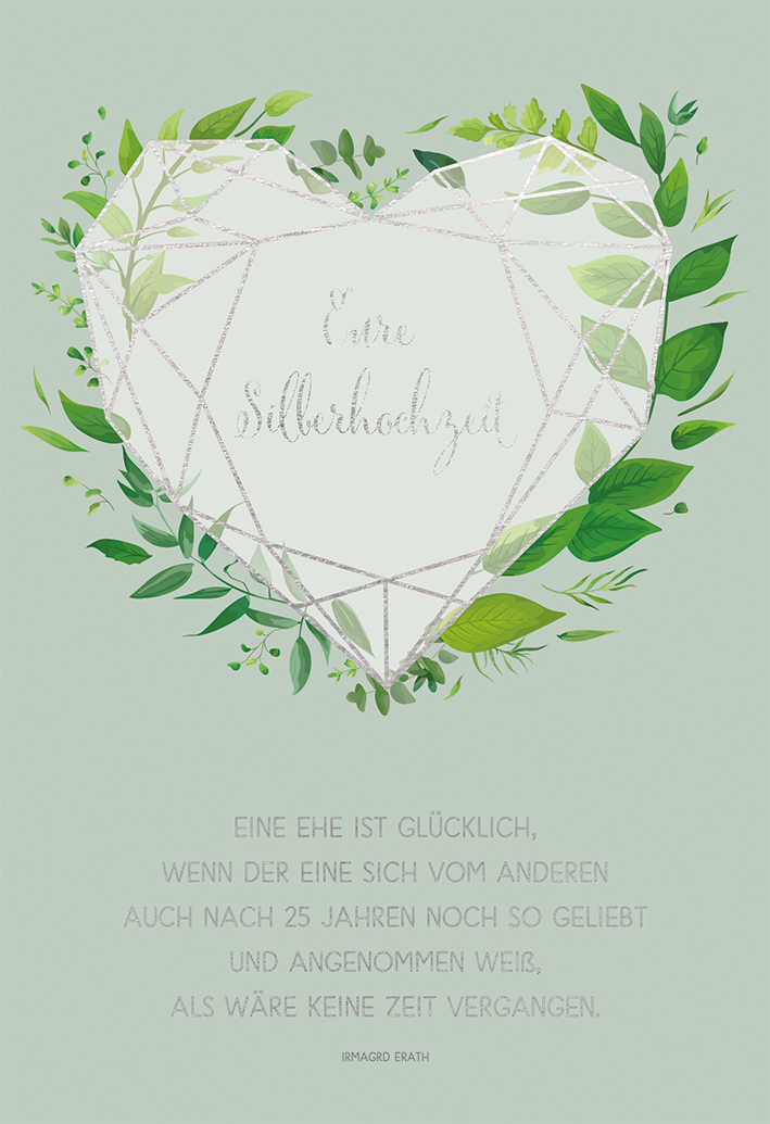 Karte zur Silberhochzeit - Als wäre keine Zeit vergangen