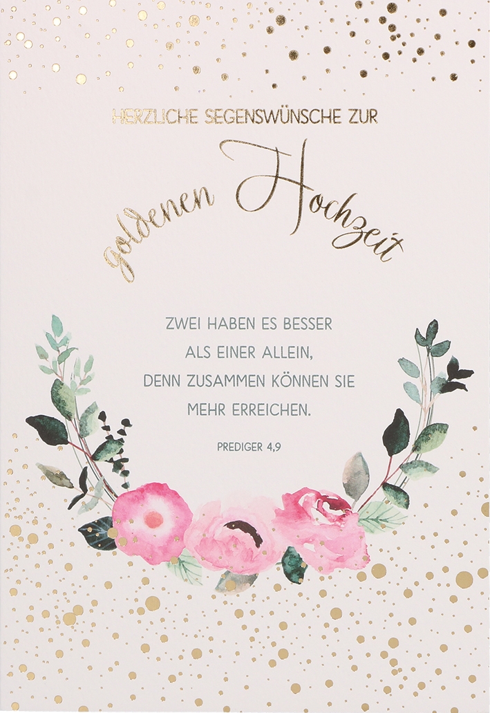 Karte zur Goldenen Hochzeit - Zwei haben es besser...