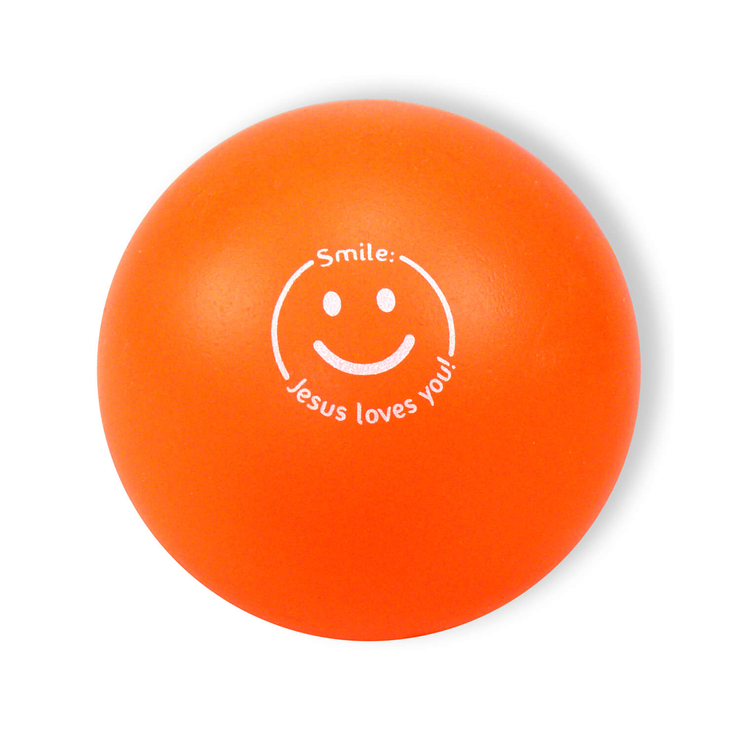 Softball - Smiley & Jesus Loves You - Orange Softball - Smiley & Jesus Loves You - Orange