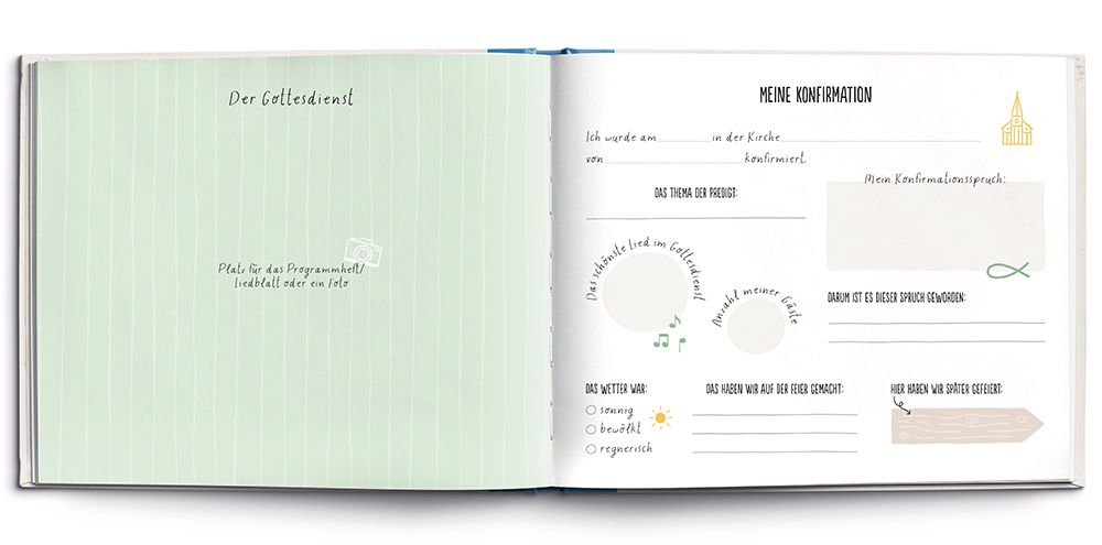 Buch zur Konfirmation – Erinnerungsalbum