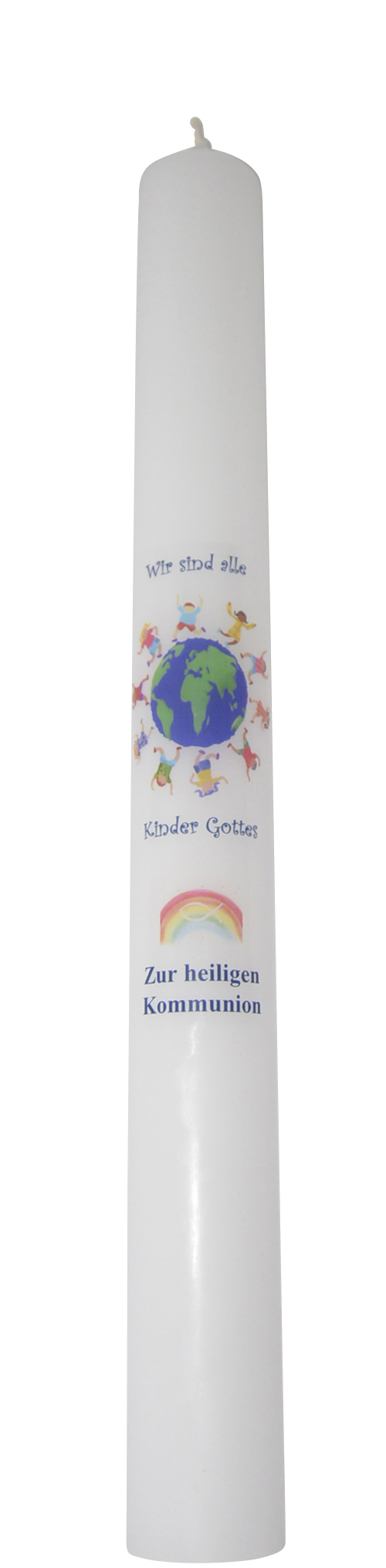 Kommunionkerze - Weltkugel & Kinderkreis Kommunionkerze - Weltkugel & Kinderkreis