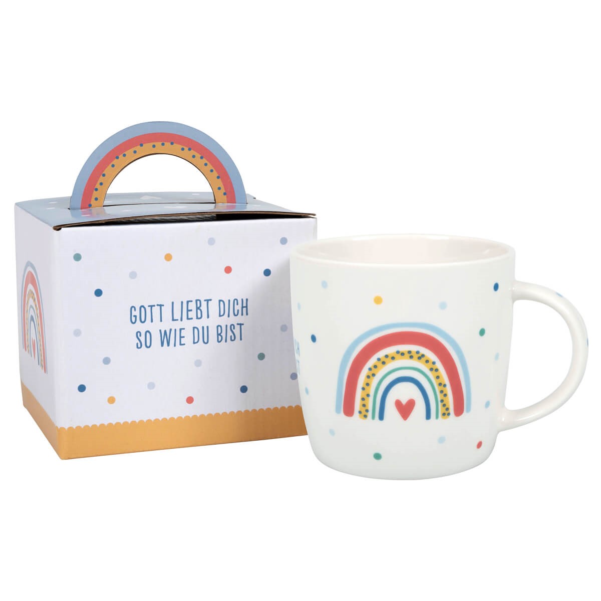 Jumbotasse - Gott liebt dich so wie du bist & Regenbogen Jumbotasse - Gott liebt dich so wie du bist & Regenbogen