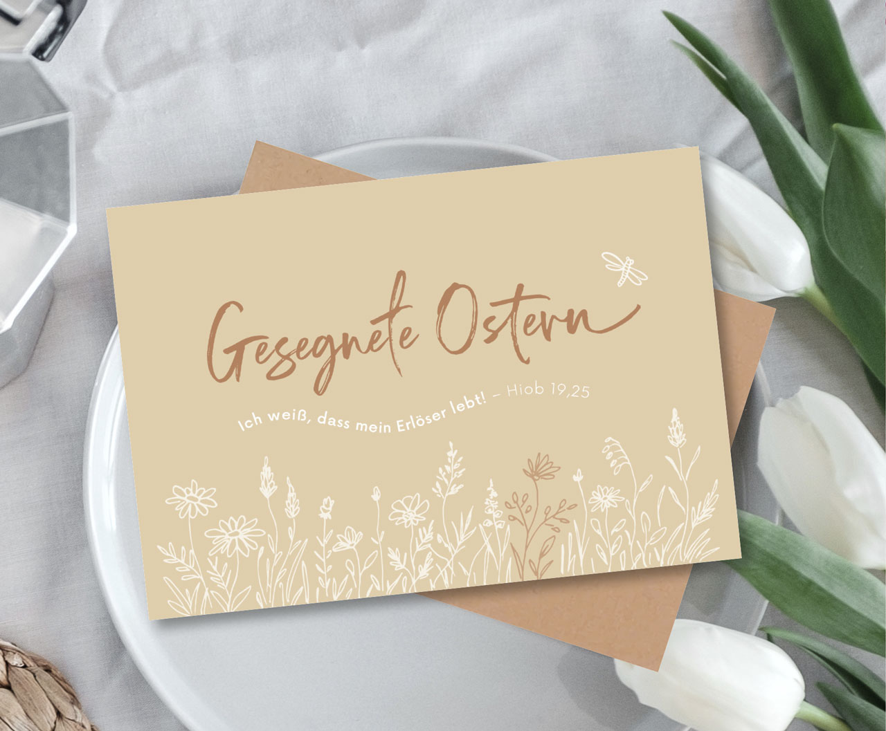 Osterkarte – Gesegnete Ostern & Erlöser