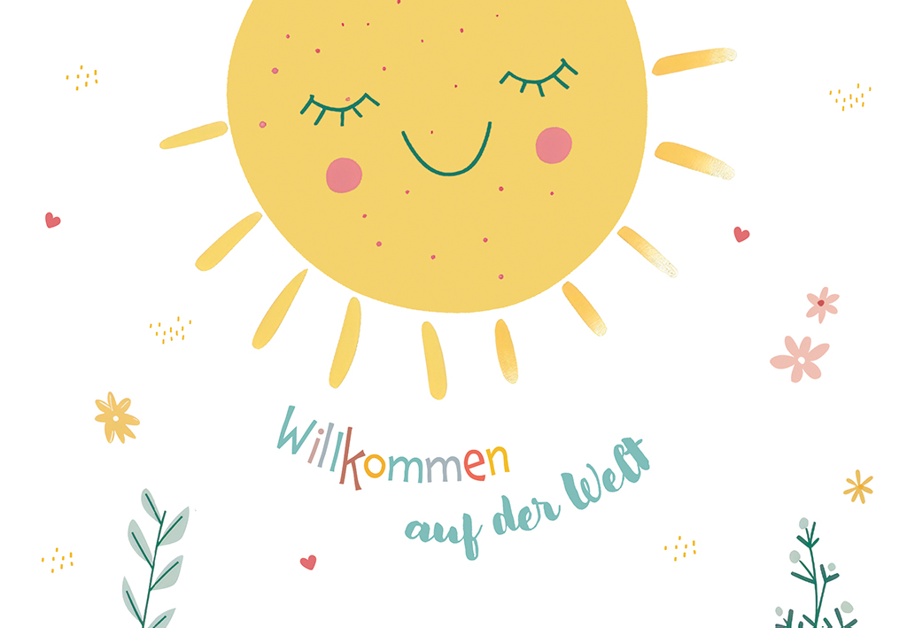 Karte zur Geburt - Willkommen auf der Welt
