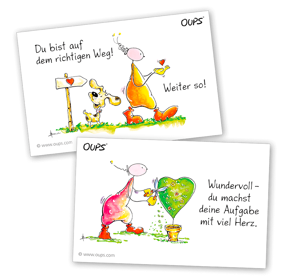 Kärtchenbox - Lob & 24 Spruchkarten OUPS Kärtchenbox - Lob & 24 Spruchkarten OUPS