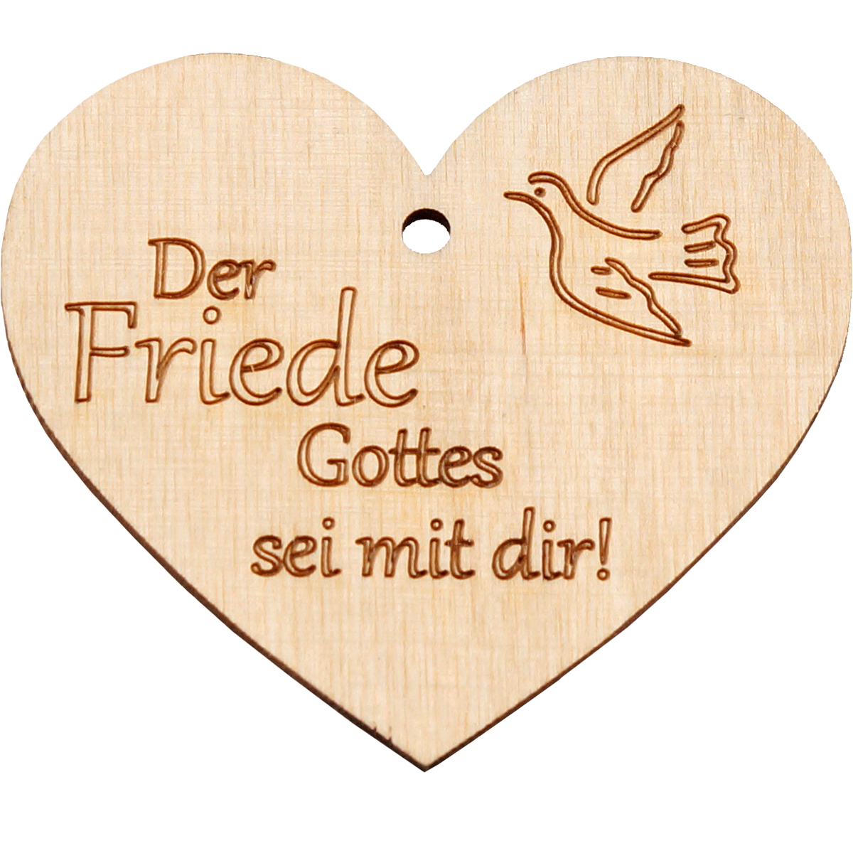 Holz-Anhänger - Der Friede Gottes & Herz Holz-Anhänger - Der Friede Gottes & Herz