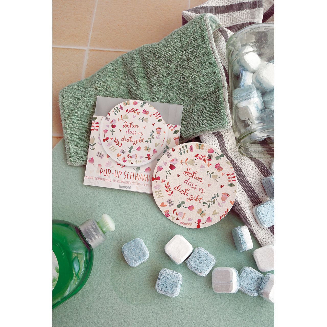Pop-up Schwamm – Schön, dass es dich gibt!