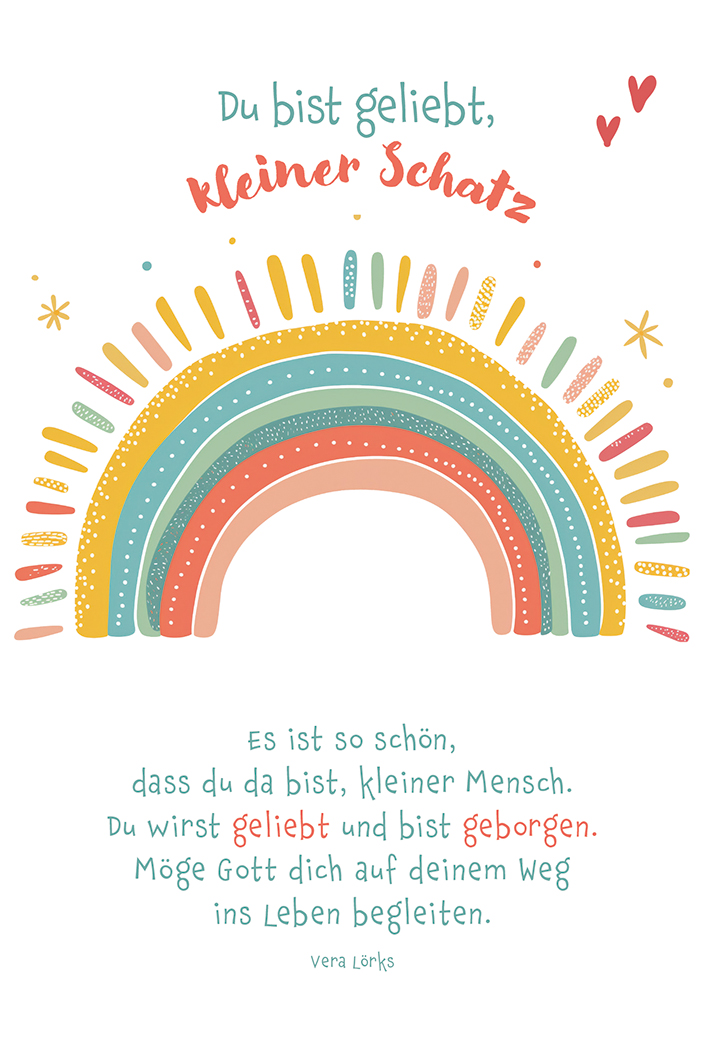 Karte zur Geburt – Du bist geliebt… & Geldgeschenk