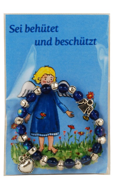 Kinderarmband - Sei behütet und beschützt & Blau