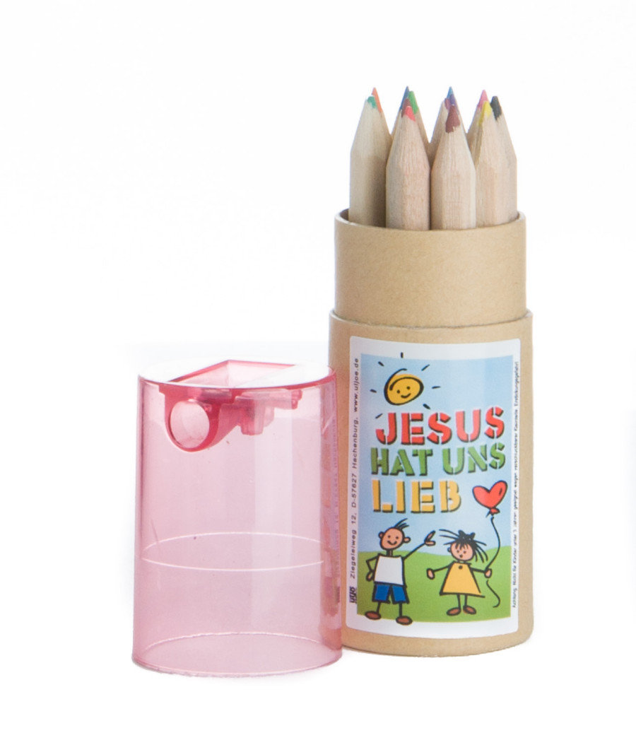 Mini-Stiftebox - Jesus hat uns lieb & Anspitzer Mini-Stiftebox - Jesus hat uns lieb & Anspitzer