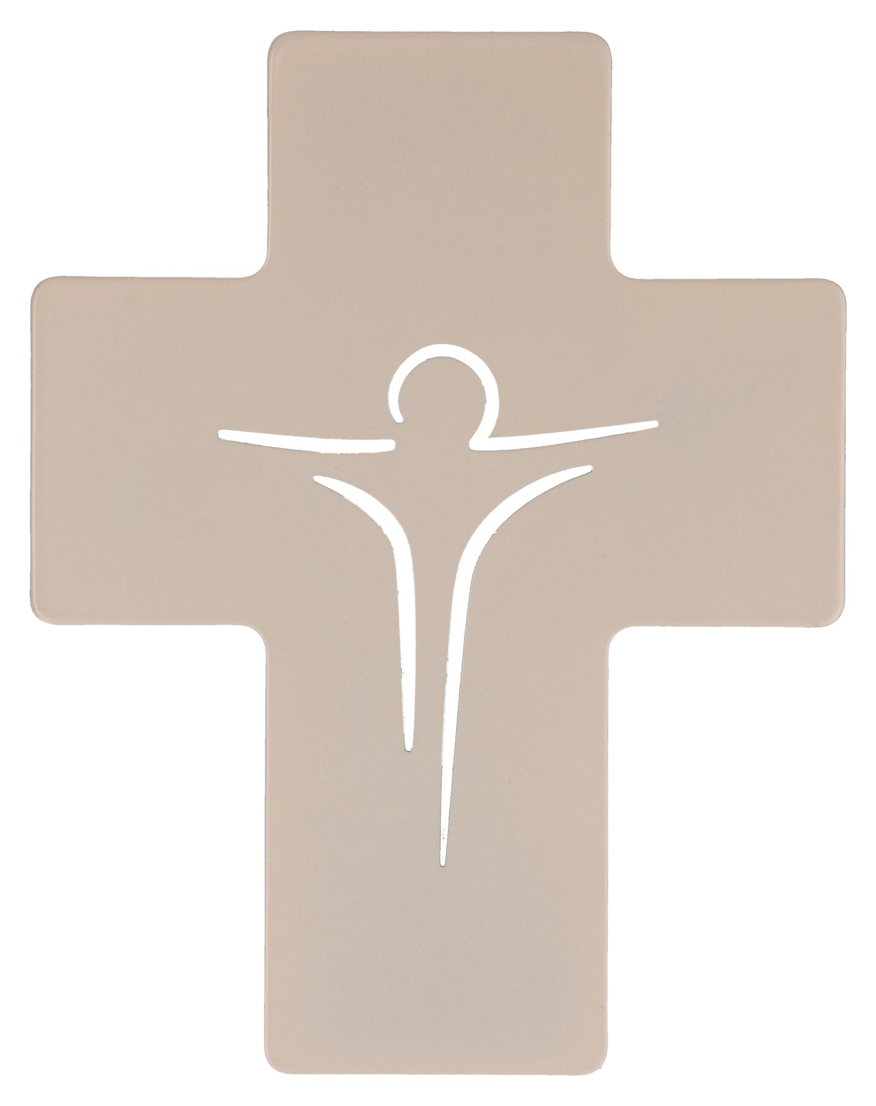 Edelstahlkreuze - Christus & Beige
