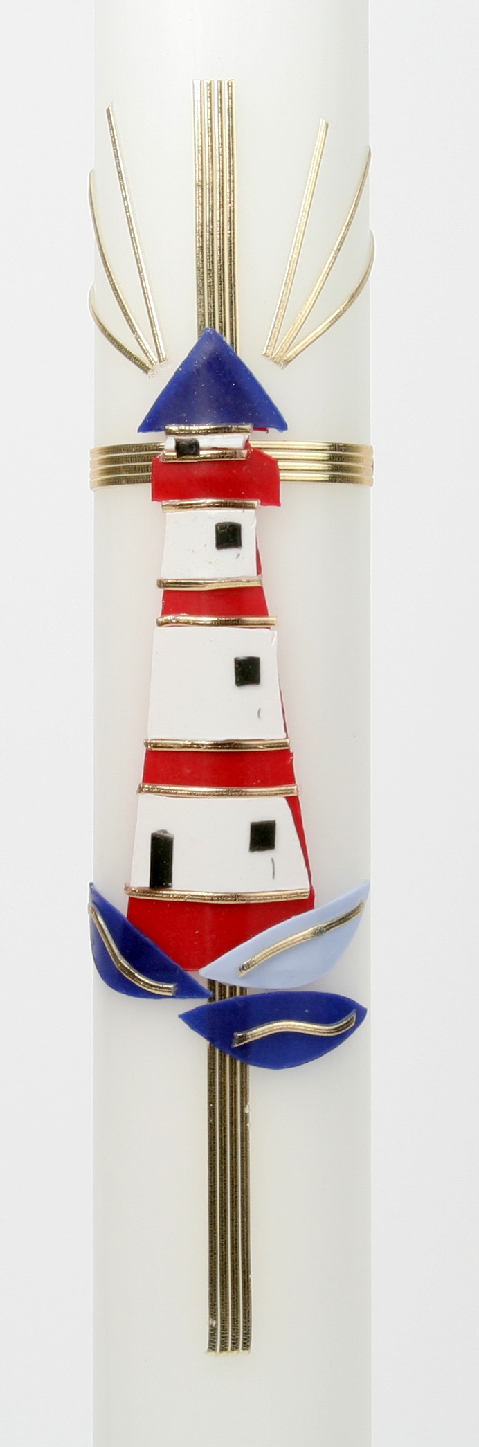 Kommunionkerze - Leuchtturm & Kreuz Kommunionkerze - Leuchtturm & Kreuz