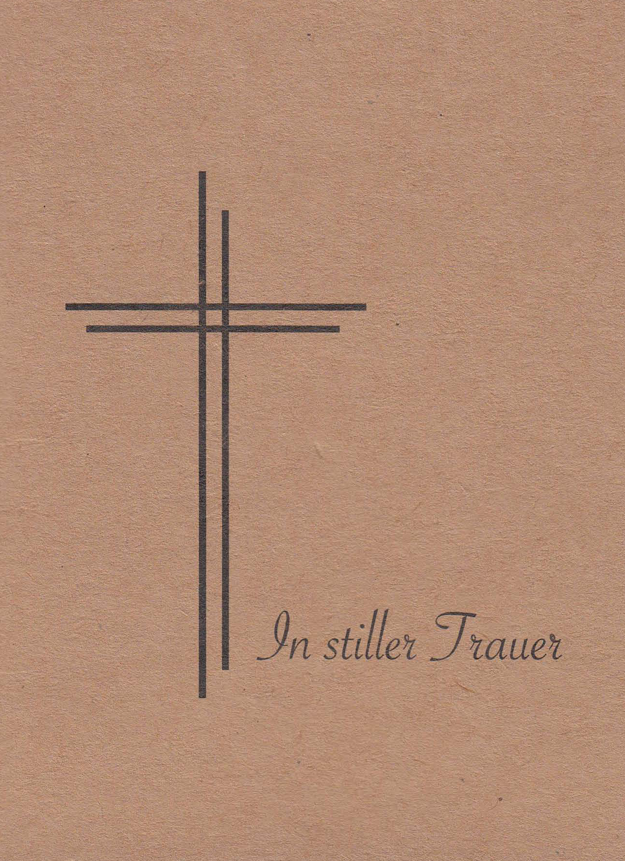 Karte zur Trauer - Doppeltes Kreuz